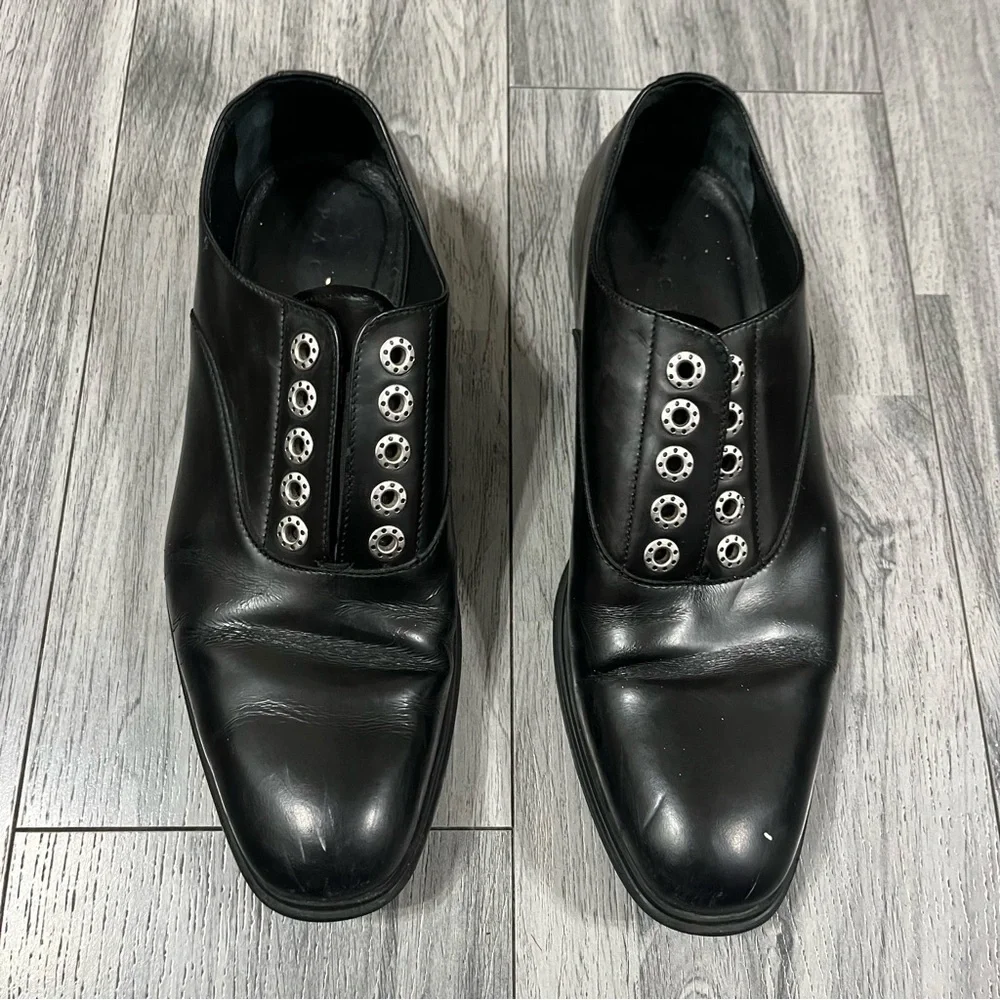 Cesare Paciotti Mens Shoes Size 6 US  Black Laceless Derby - Picture 4 of 11